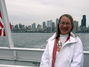 Me on the Water Taxi across Elliot Bay on the water taxi