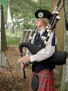 Bagpiper at RI Scottish Festival